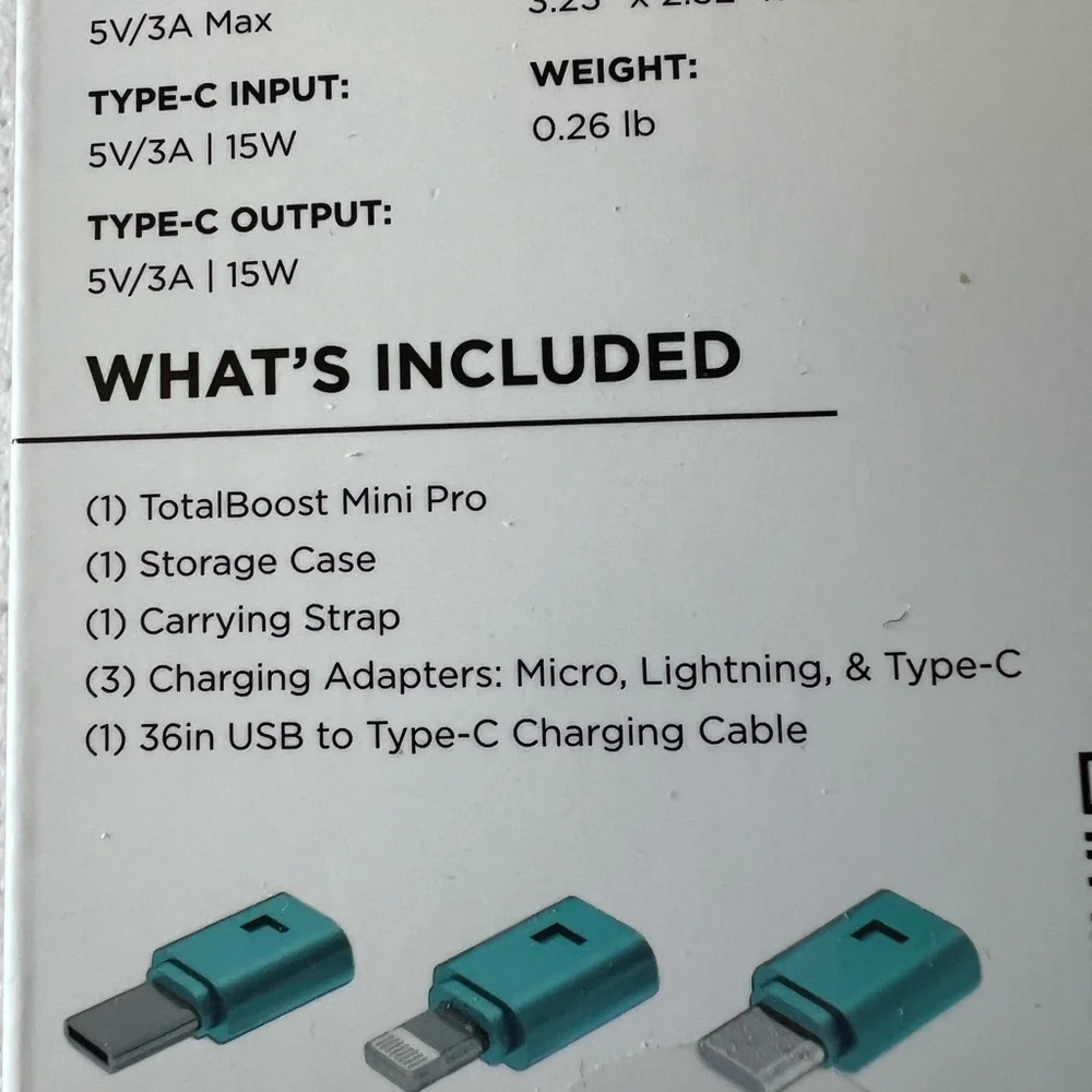 Limitless TotalBoost Mini Pro 5,000mAh Portable Power Bank  Marble Color